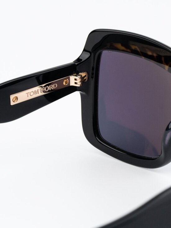 Tom Ford AURORA Women Sunglasses Black Smoke Square FT1194 01A NEW AUTHENTIC main image 9